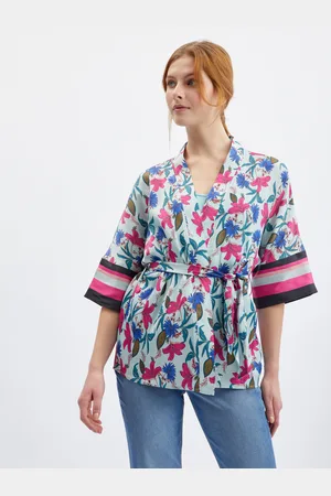 ORSAY Světle modré dámské květované kimono - Dámské