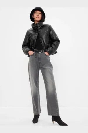 GAP Bunda z umělé kůže crop - Dámské