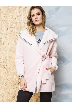 Lemonada Lemonade coat decorated with white and black trimming pink