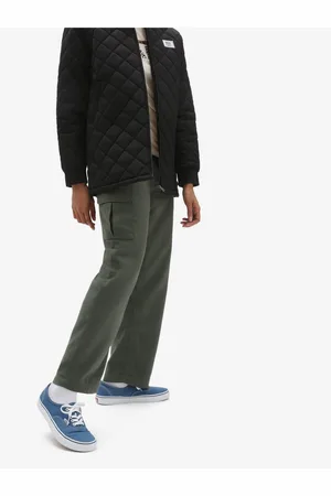 Vans Zelené dámské kalhoty s kapsami - Dámské