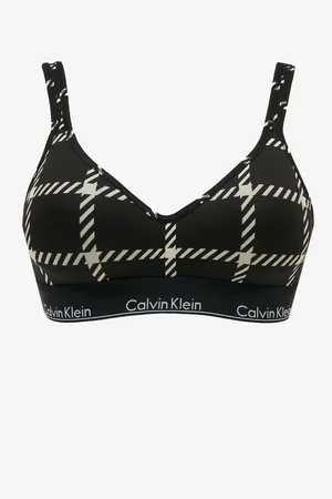 Calvin Klein Černá kostkovaná braletka Underwear