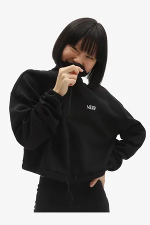 Vans Černá dámská cropped mikina s kapucí - Dámské