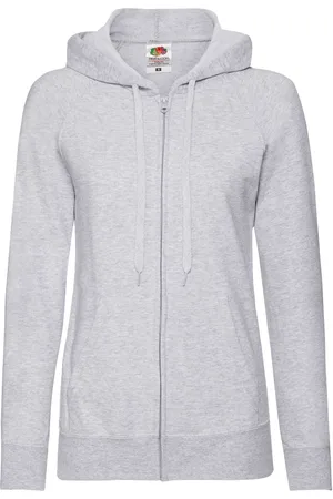 Fruit Of The Loom Gray hoodie Lady fit