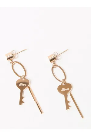 Yups Earrings hanging gold key