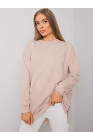 BASIC FEEL GOOD Světle béžová tunika s dlouhým rukávem od Rhiannon