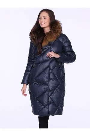 Perso Dámská bunda _Coat_BLH220039FR_Navy_Blue