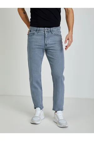 TOM TAILOR Světle šedé pánské straight fit džíny Denim