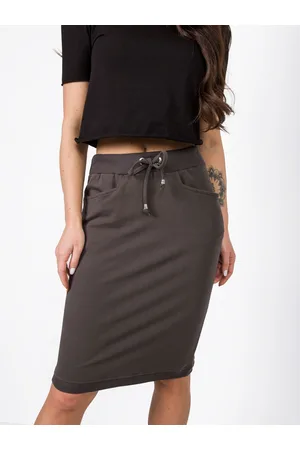 BASIC FEEL GOOD Khaki mikinová sukně