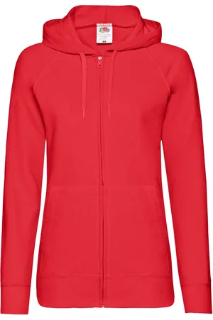 Fruit Of The Loom Red hoodie Lady fit