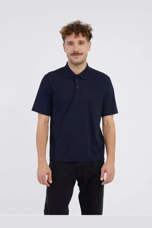 JACK & JONES Tmavě modré pánské polo tričko Blamatt - Pánské