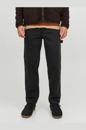JACK & JONES Černé pánské kalhoty Kane - Pánské