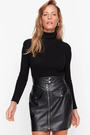 Trendyol Dámská sukně Leather