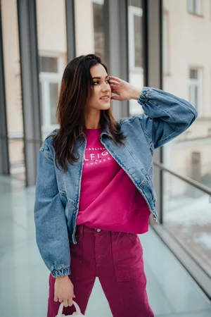 Tommy Hilfiger Tmavě dámská mikina - Dámské