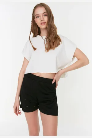 Trendyol Black Knitted Shorts & Bermuda