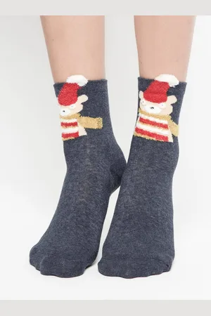 Yups Socks with the application grey bear