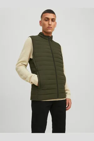 JACK & JONES Pánská vesta Khaki