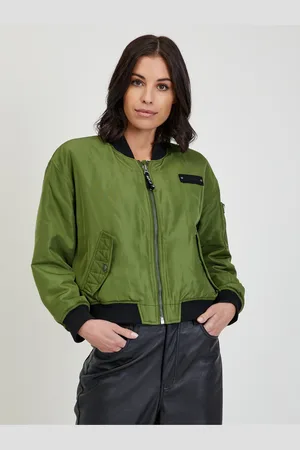 Pepe Jeans Zelený dámský bomber Anette - Dámské