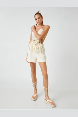 Koton Şahika Ercümen X - Pockets Shorts with Fold Detail.