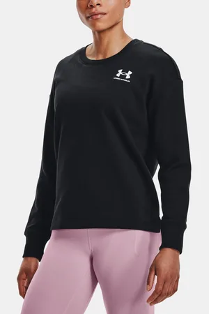 Under Armour Mikina Rival Fleece Oversize Crew-BLK - Dámské