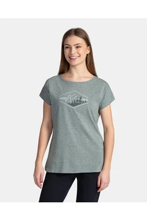 Kilpi Dámské bavlněné triko NELLIM-W Tmavě zelená