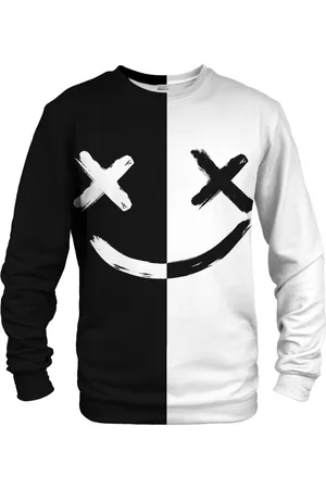 Bittersweet Paris Hořkosladký Paris Unisex B&W Face Svetr S-PC BSP514