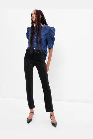 GAP Džíny slim velvet vintage high rise - Dámské