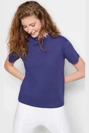 Trendyol Dámské tričko Collar Printed