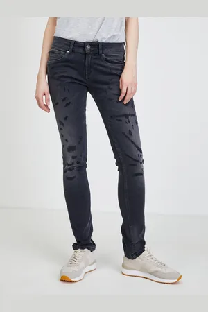 Pepe Jeans Tmavě šedé dámské slim fit džíny - Dámské