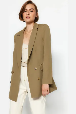 Trendyol Khaki dámské oversize sako