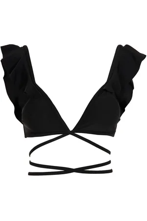 DeFacto Trojúhelníkový bikini top s detaily a zavazováním