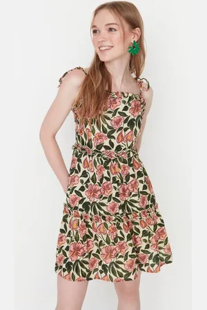 Trendyol Ecru Rope Strap Woven Dress