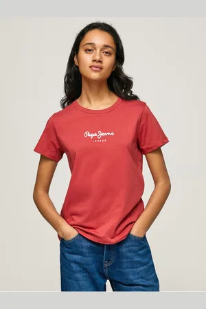 Pepe Jeans Červené dámské tričko - Dámské