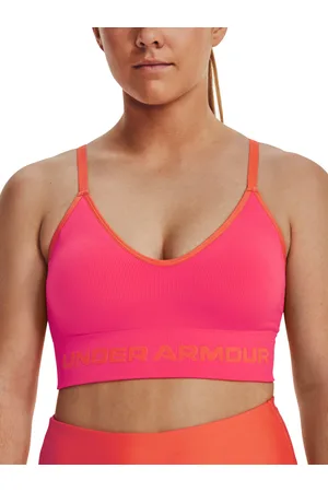 Under Armour Podprsenka UA Seamless Low Long Rib-PNK - Dámské