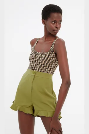 Trendyol Khaki Tie Shorts & Bermuda