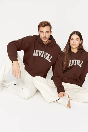 Trendyol Oversize/široká bavlněná unisex mikina s kapucí
