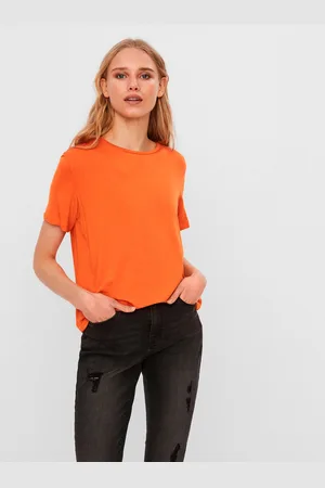 VERO MODA Oranžové tričko Ava - Dámské