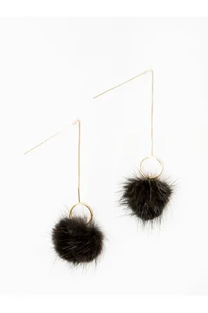 Yups Gold plated earrings black