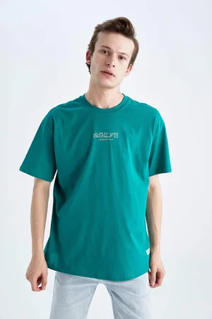 DeFacto Tričko s potiskem Boxy Fit Crew Neck