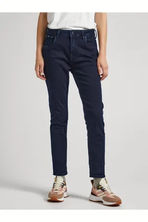 Pepe Jeans Tmavě modré dámské straight fit džíny Violet - Dámské