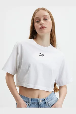 PUMA Bílý dámský crop top Dare To - Dámské