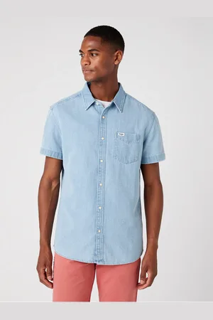 Wrangler Pánská džínová košile - Pánské