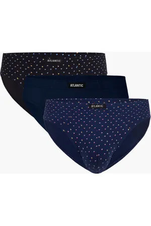ATLANTIC Pánské sportovní slipy 3Pack - tmavě modré