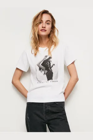 Pepe Jeans Bílé dámské tričko Sonya - Dámské