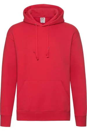 Fruit Of The Loom Czerwona bluza męska z kapturem Hooded Sweat