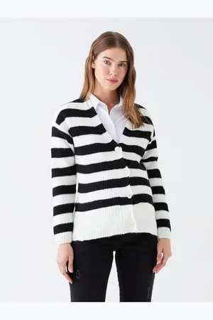 LC Waikiki V-Neck Plain Long Sleeve Maternity Knitwear Cardigan