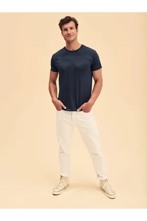 Fruit Of The Loom Navy blue Iconic combed cotton t-shirt