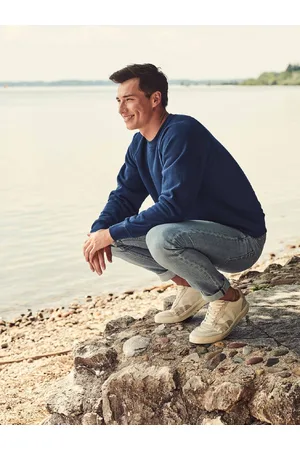 Fruit Of The Loom Granatowa bluza męska Raglan Sweat