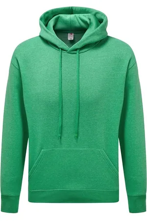 Fruit Of The Loom Zielona bluza męska z kapturem Hooded Sweat
