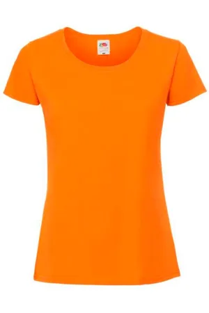 Fruit Of The Loom Iconic 195 Ringspun Premium Premium Orange T-shirt