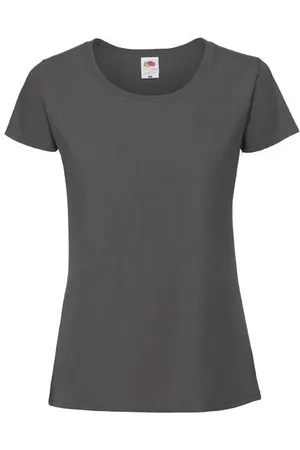 Fruit Of The Loom Iconic 195 Ringspun Premium Premium Graphite Women